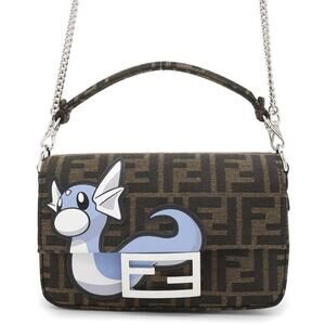 Fendi Baguette Handbag Dragon chain shoulder bag Pokemon collaboration